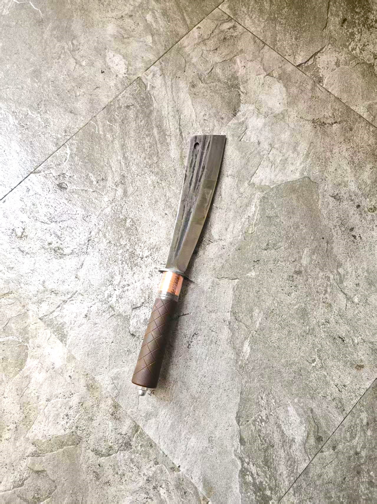 -未开刃-65锰钢直刀户外未开刃收藏（未开刃）