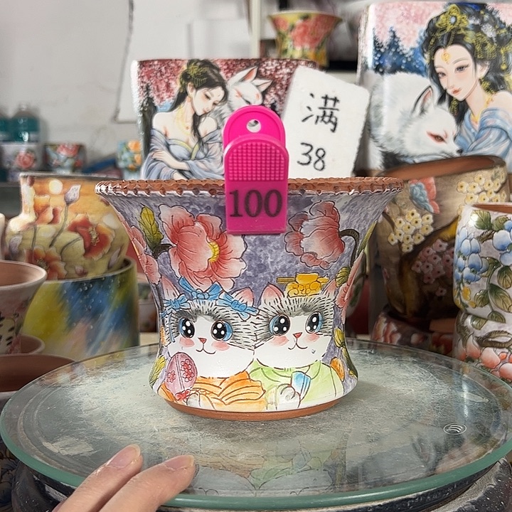 景德镇手绘花盆性价比超高