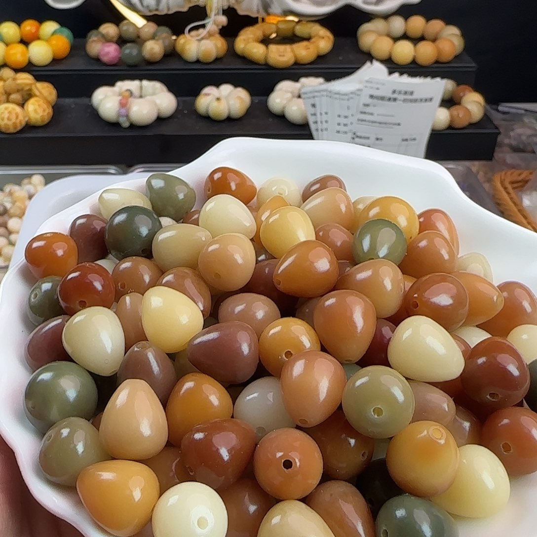 吊坠菩提根/象牙果卡15玛卡龙水滴50颗