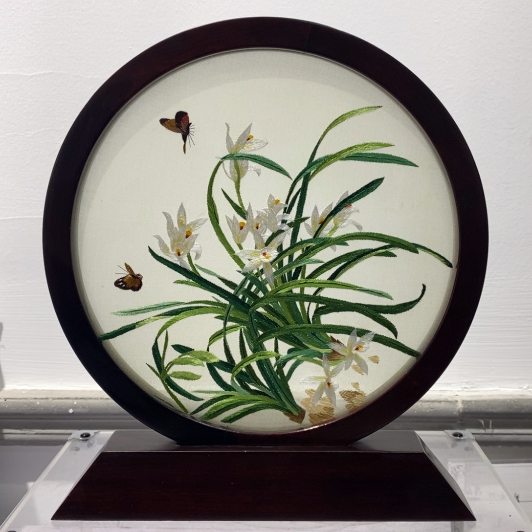 刺绣纯手工苏绣-兰花草