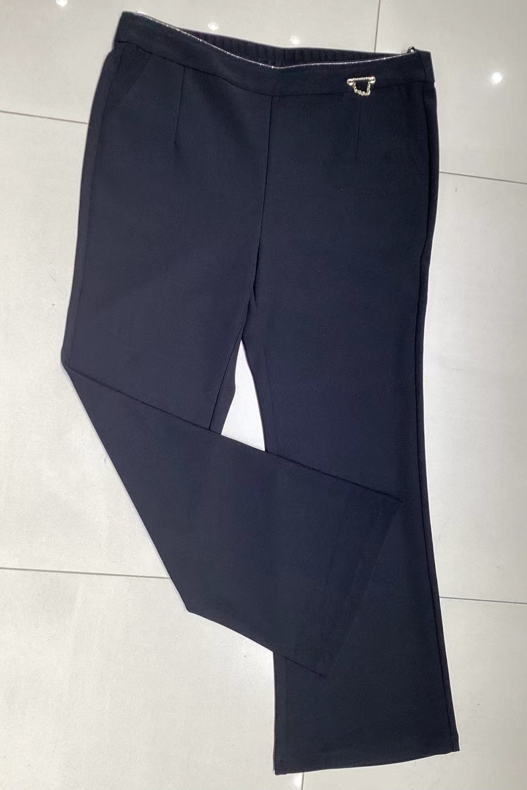 高腰显瘦长微喇裤9192