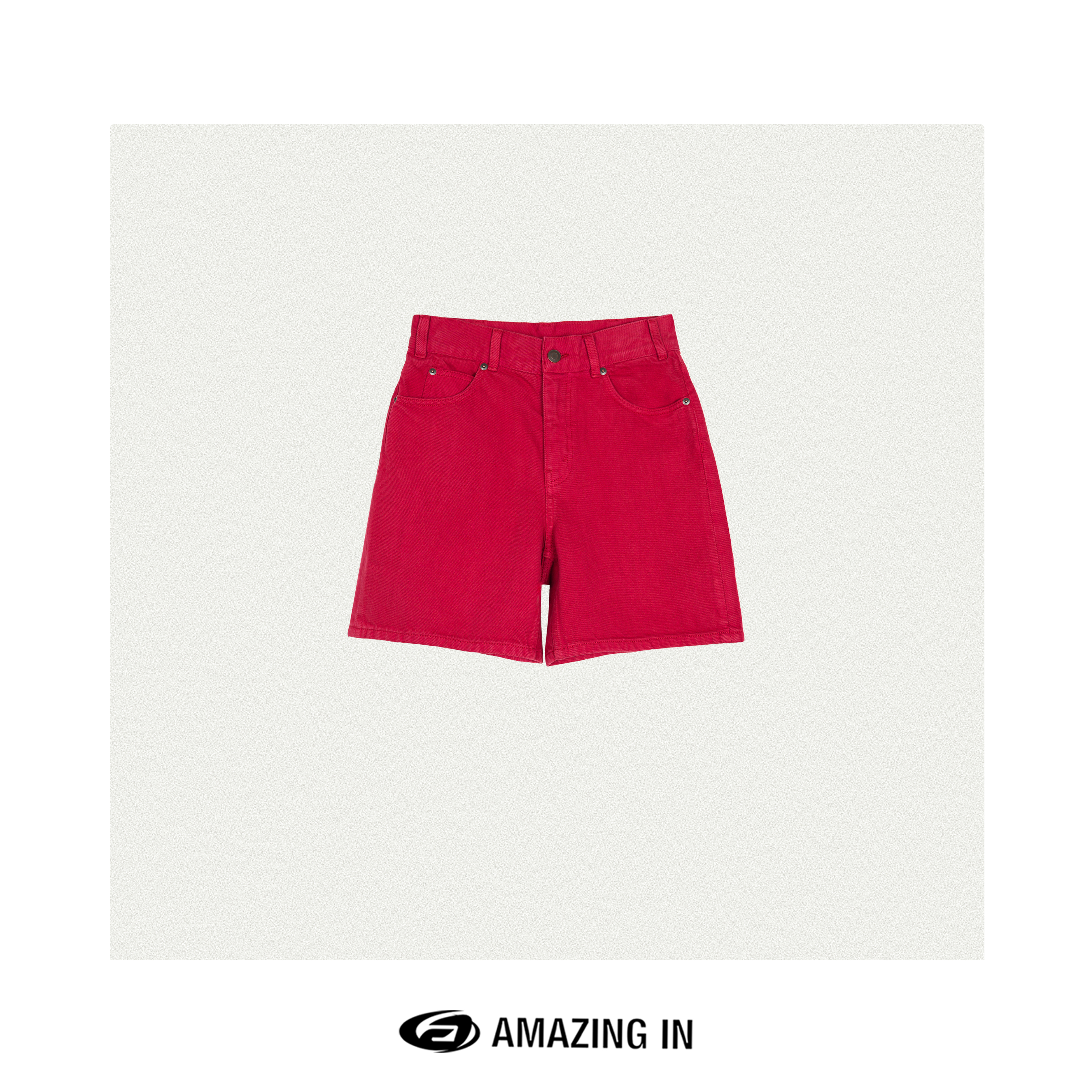 AMAZING IN | 莱赛尔x长绒棉 | 直筒牛仔短裤 A250213-JM-N718699