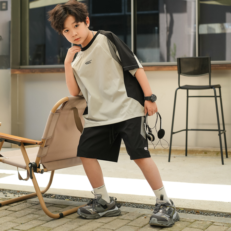 男童夏装套装8-16岁中大童男孩2025夏季运动速干篮球服25XTZX2730