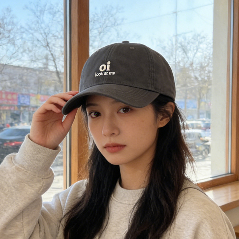 大头围刺绣棒球帽女鸭舌帽加大加深显脸小休闲防晒遮阳帽EL060