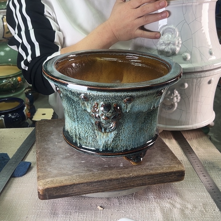 清***酒泳坤堂石湾花盆陶瓷