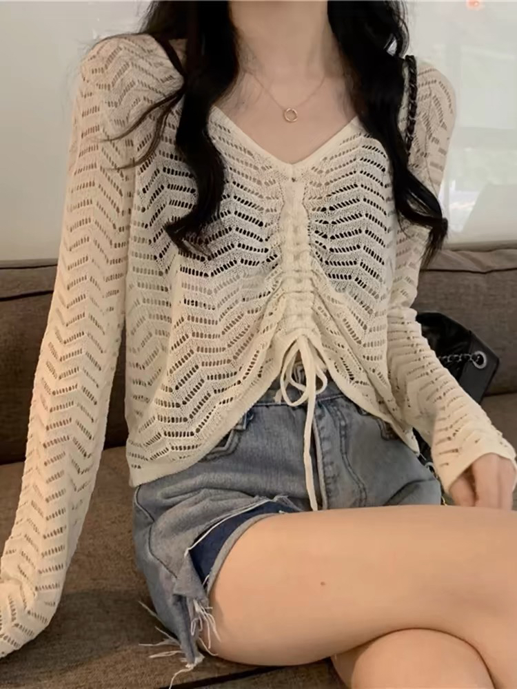 宋song家夏季短袖女生毛针织衫百搭休闲爆款常规慵懒风穿搭针织