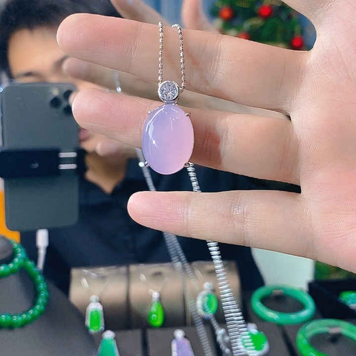 玛瑙/玉髓吊坠(不含链)银S925镶嵌