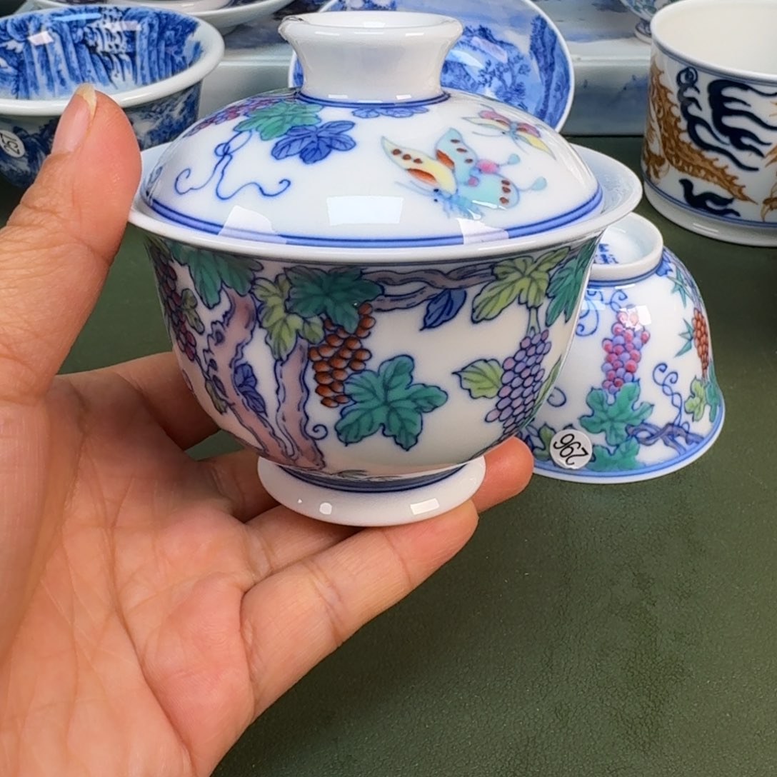 陶景德镇纯手绘茶具圆圆254