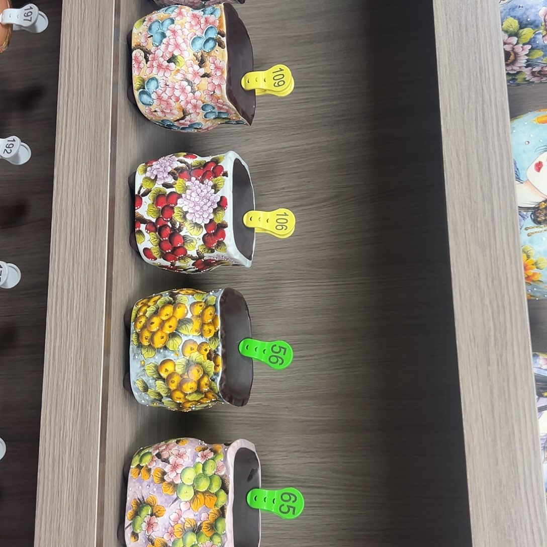 手绘陶瓷花盆口11高12