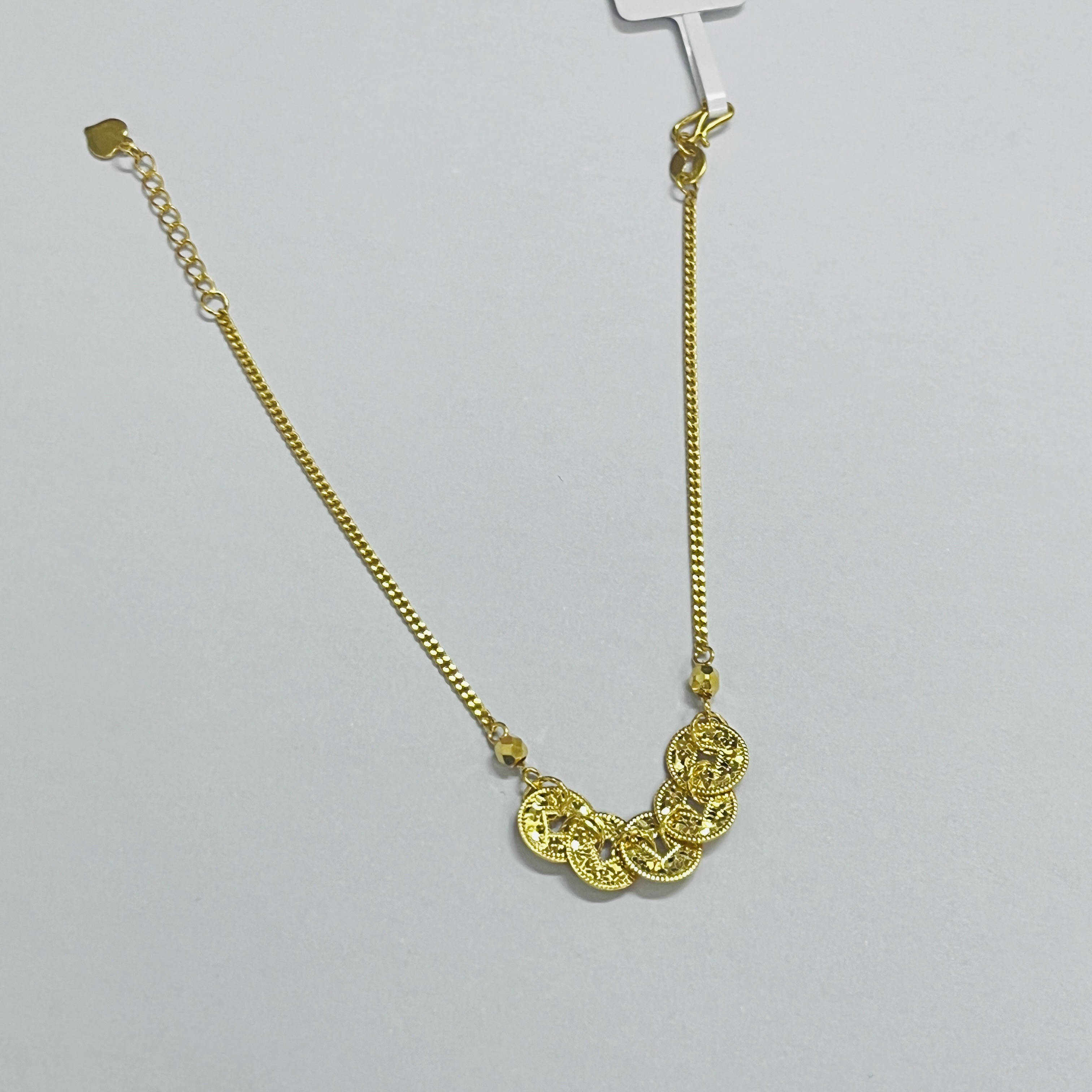 【旺旺金选】 足金999 5G  蹦迪五钱币手链 3.6