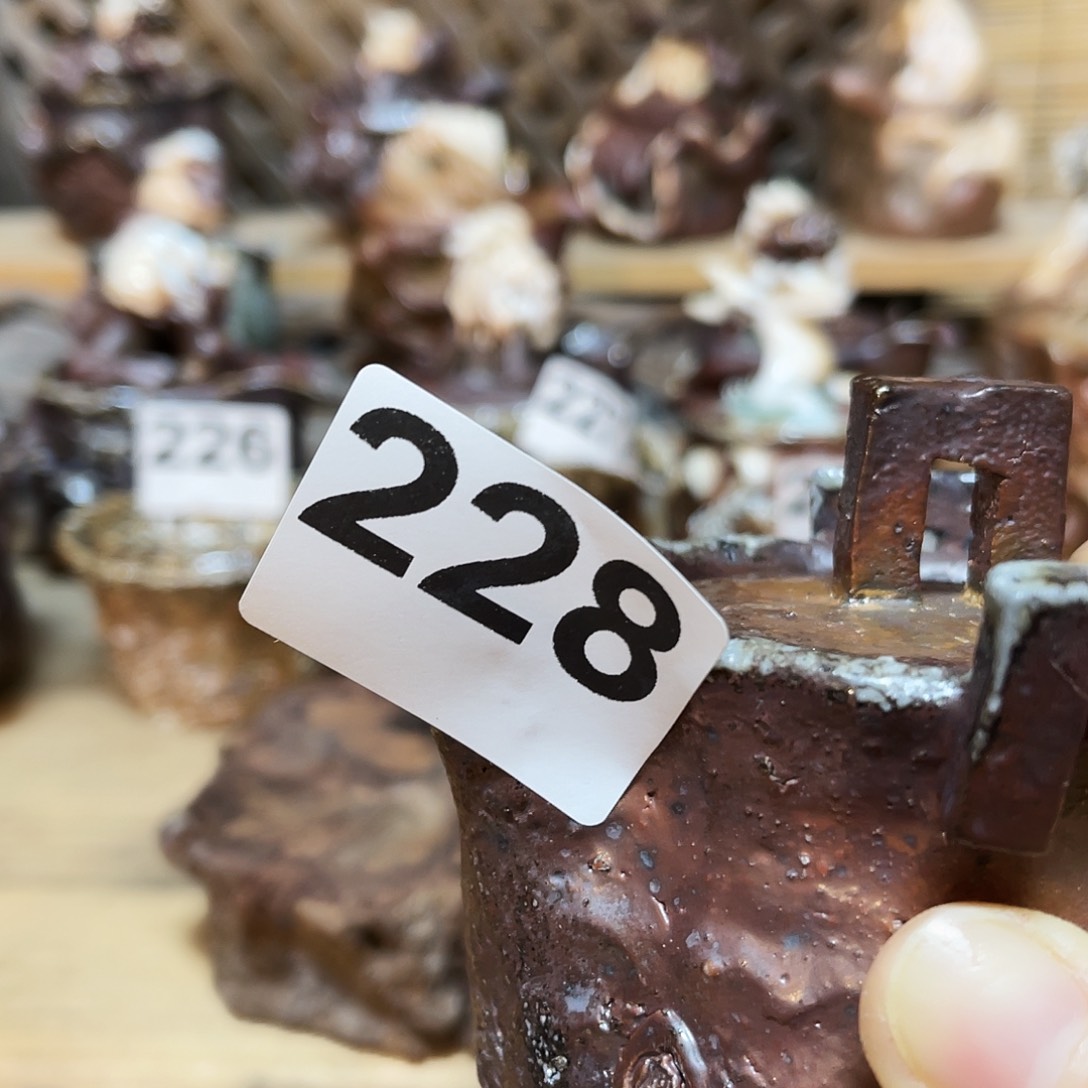 杯大***迹柴烧粗陶手捏宝瓶