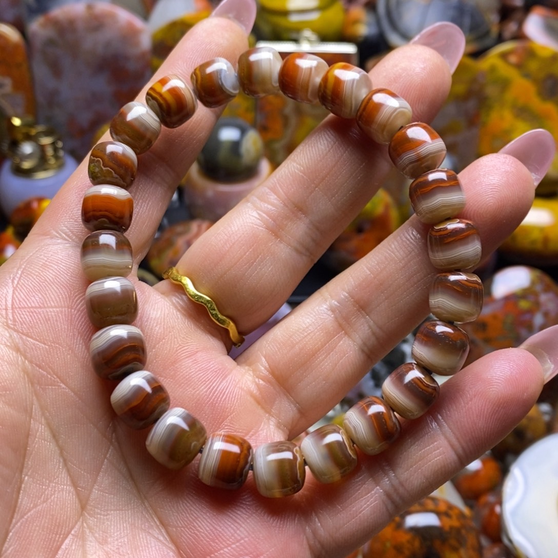 三***哥玛瑙/玉髓未镶嵌颈饰