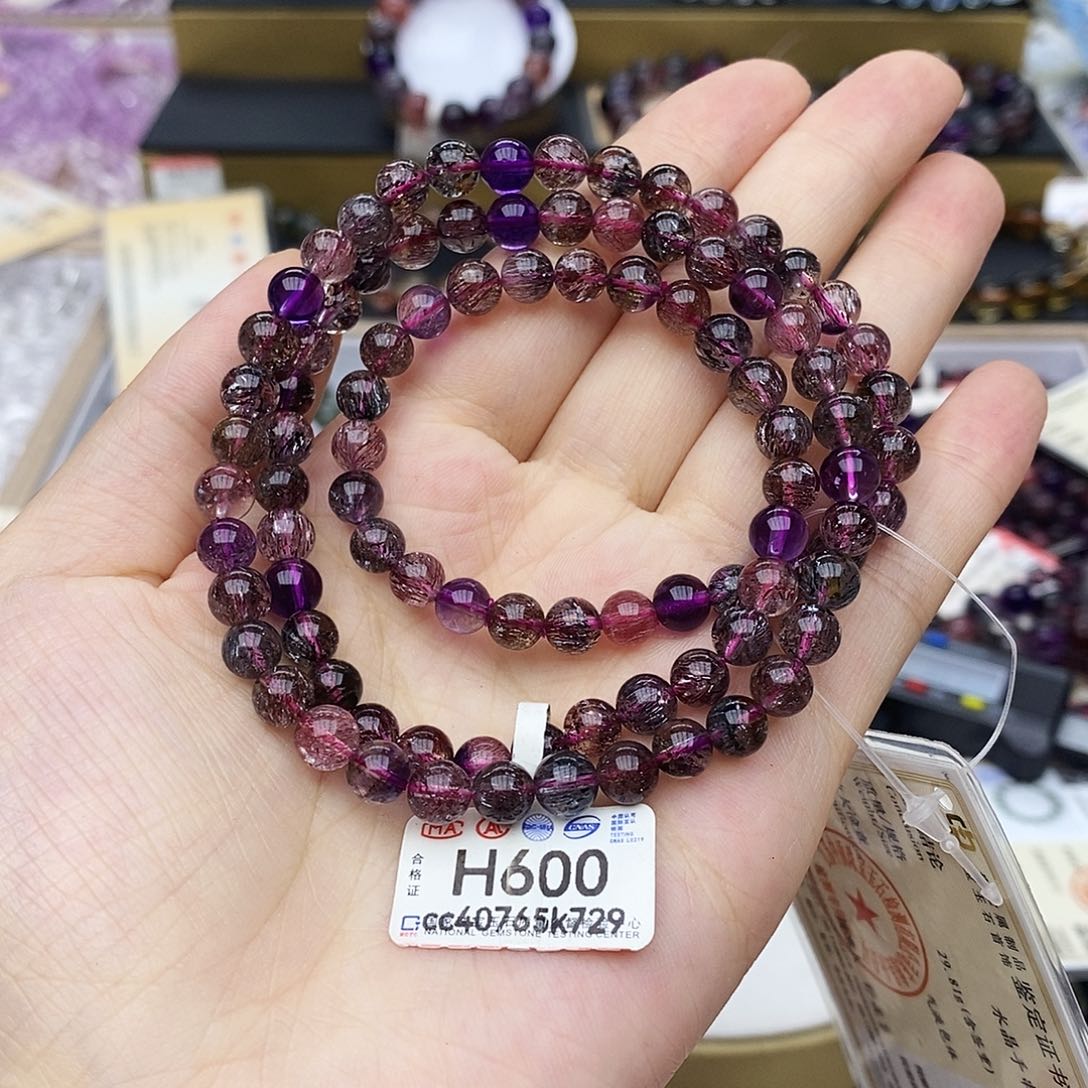 水晶手链未镶嵌H600 超七 多圈 6m+ 