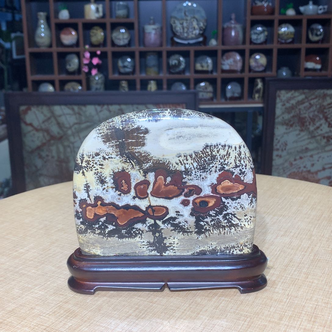 紫砂，广西国画石摆件，收藏观赏