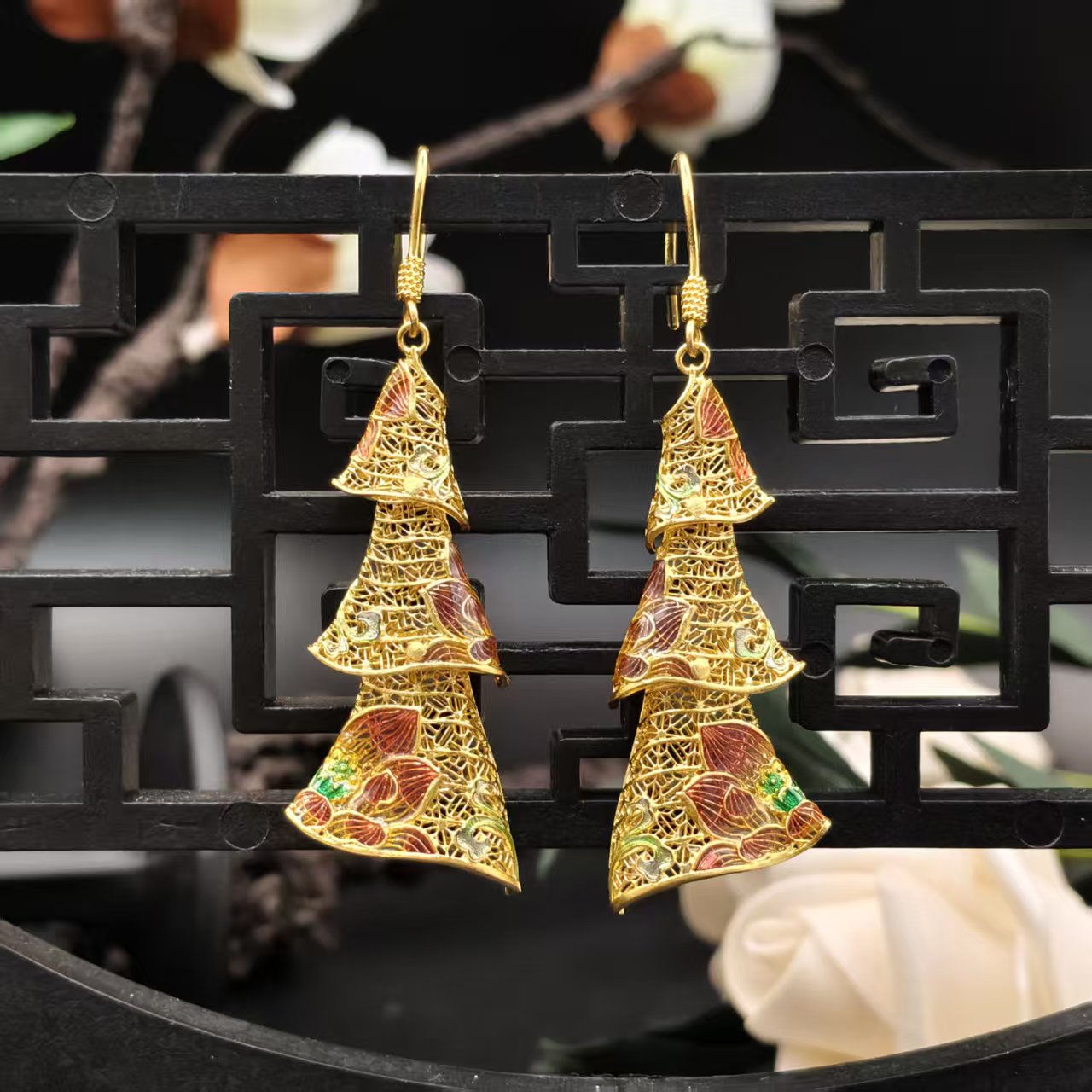 【恒潮珠宝】10.94g足金古法耳饰H0961287