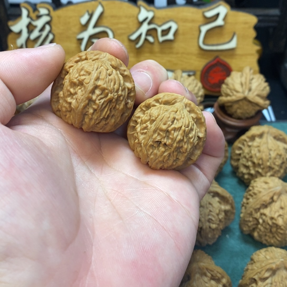 文玩核桃把件白狮子32