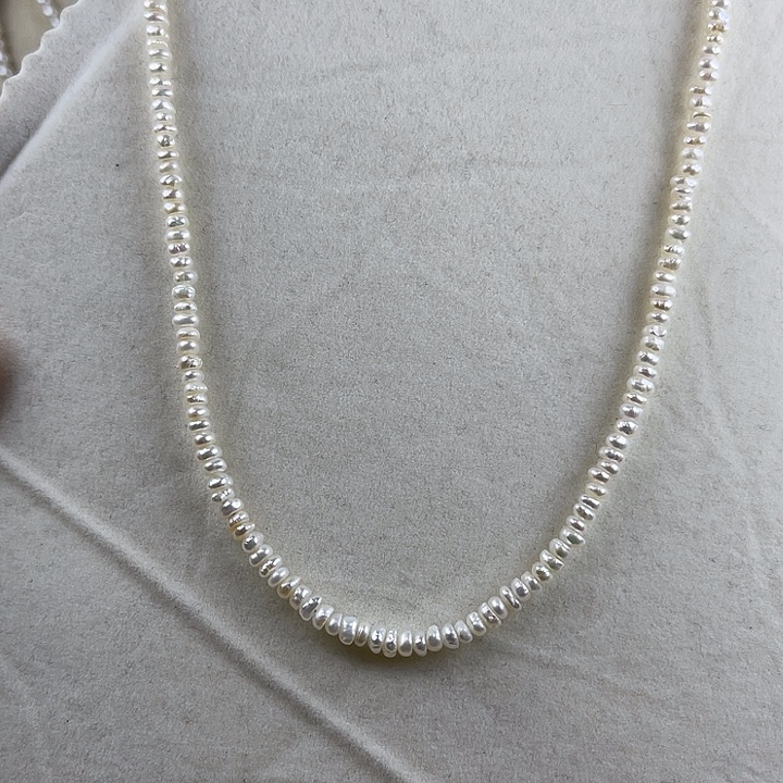 银S925镶嵌淡水珍珠颈饰