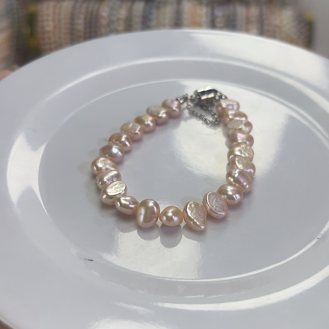 手绳钛钢淡水珍珠