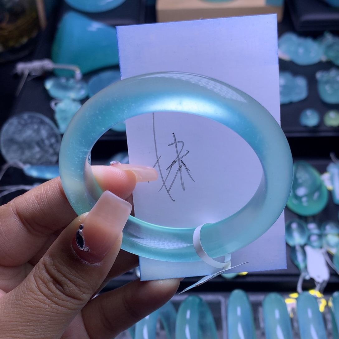 蛇纹石玉手镯53.3未镶嵌