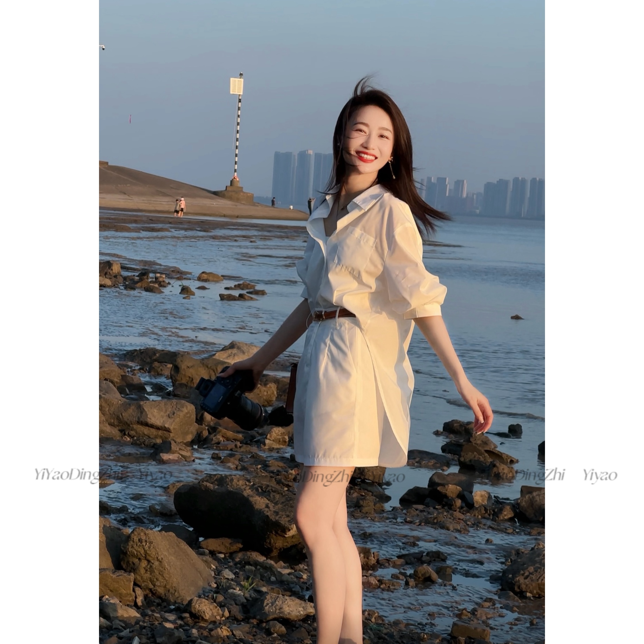 亦瑶定制  陌上云 新款高腰时尚显瘦连体女款夏季连衣裙4XLDD7196