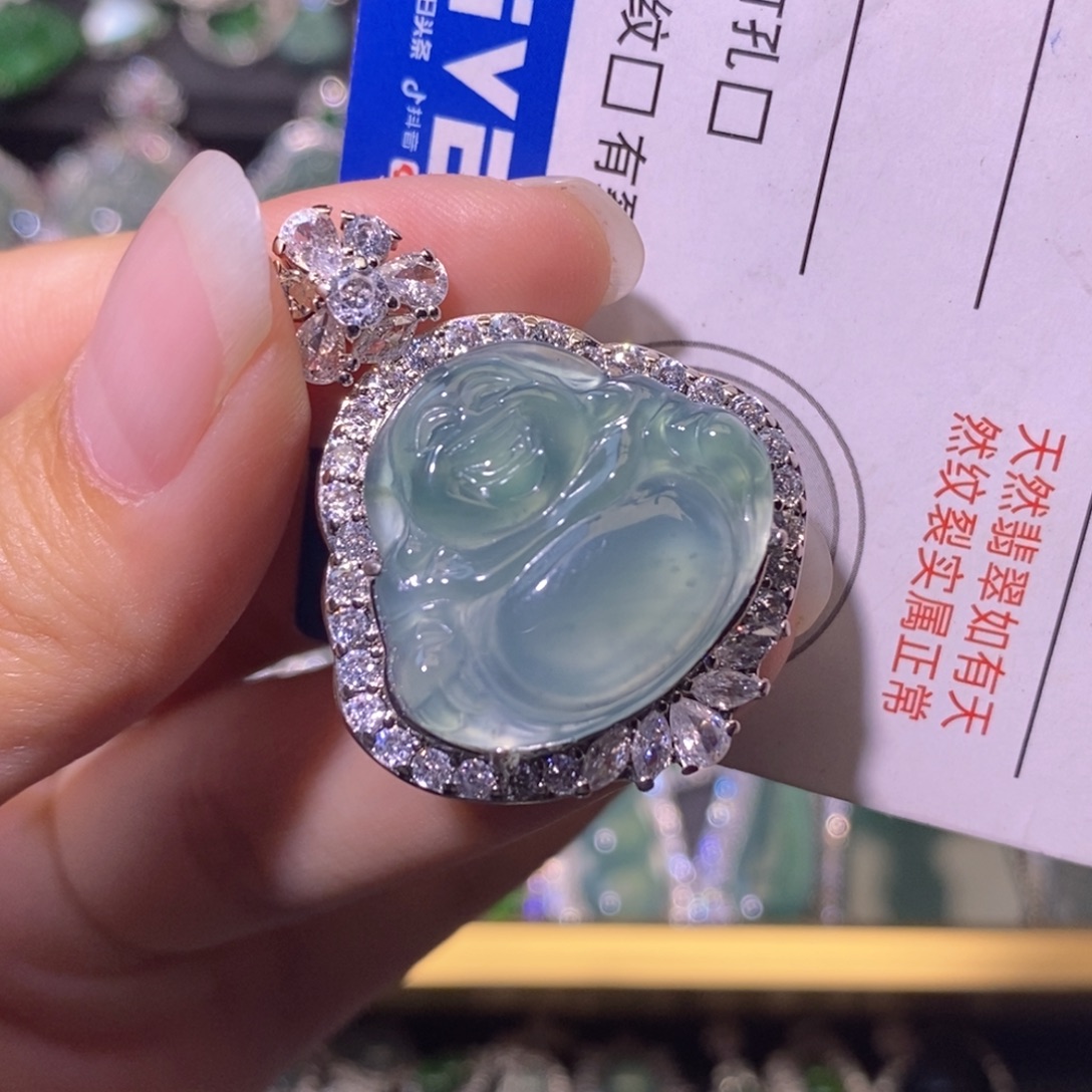 翡翠未镶嵌颈饰天然