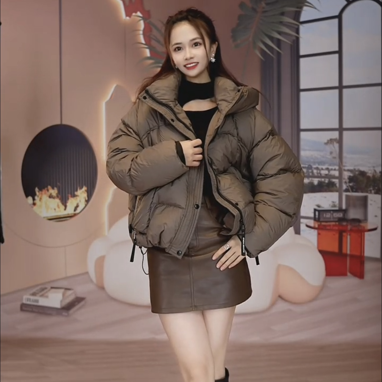 泡芙款羽绒服女短款宽松韩版立领冬季保暖百搭小个子秋冬时尚