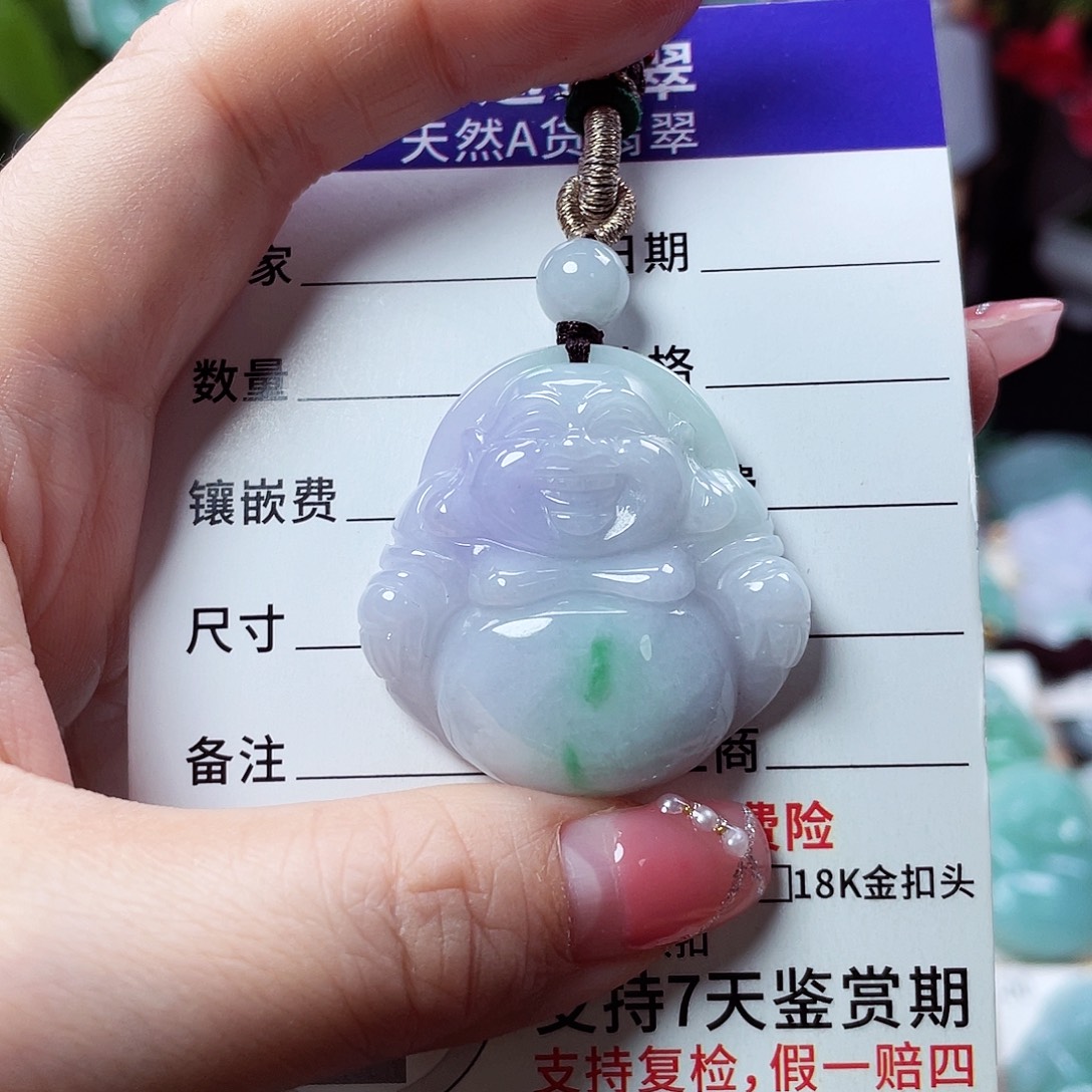 翡翠未镶嵌颈饰佛公20