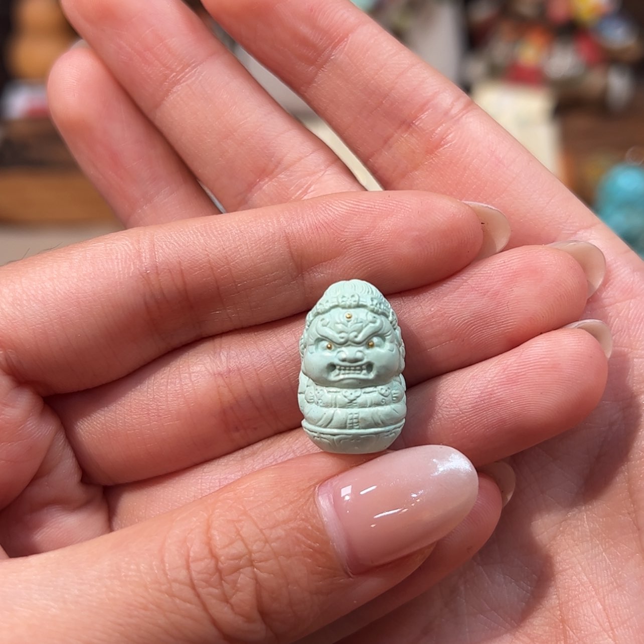 【闪购商品】未镶嵌绿松石大黑天雕刻件