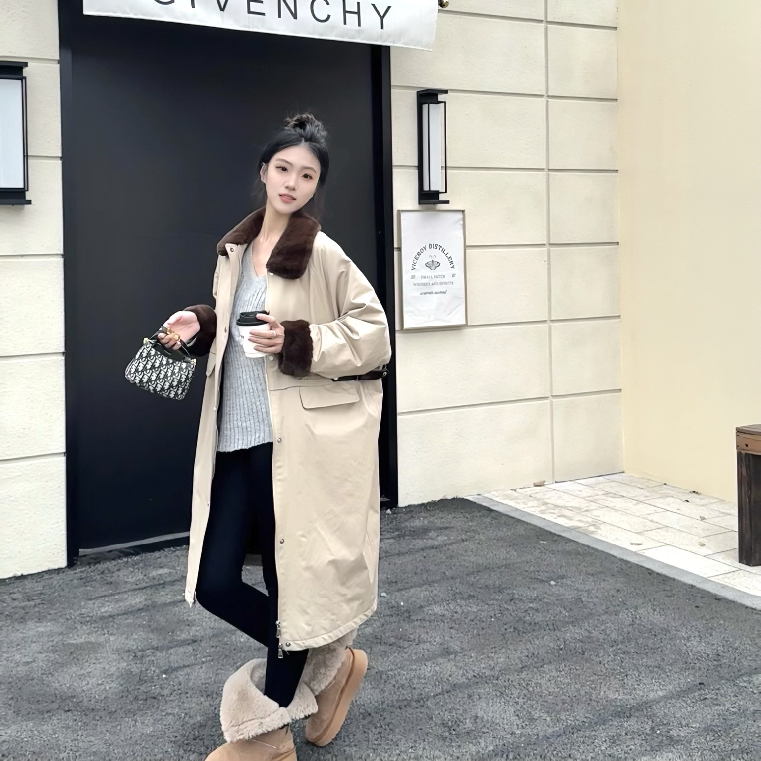 栗子 25新款/ER - 绒化入冬 海宁冬季进口水貂长款匈牙利90鹅绒服