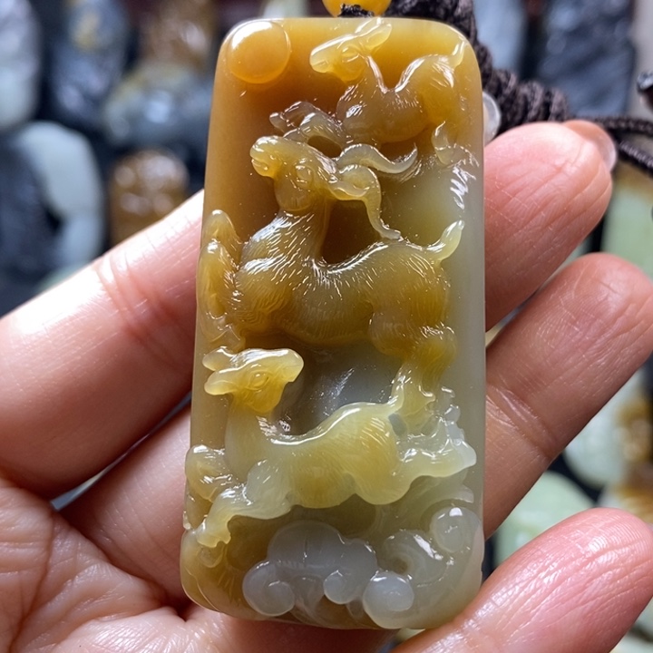 和田玉未镶嵌挂件