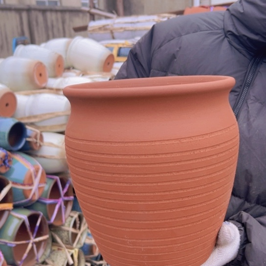 紫砂花盆高26口24—————