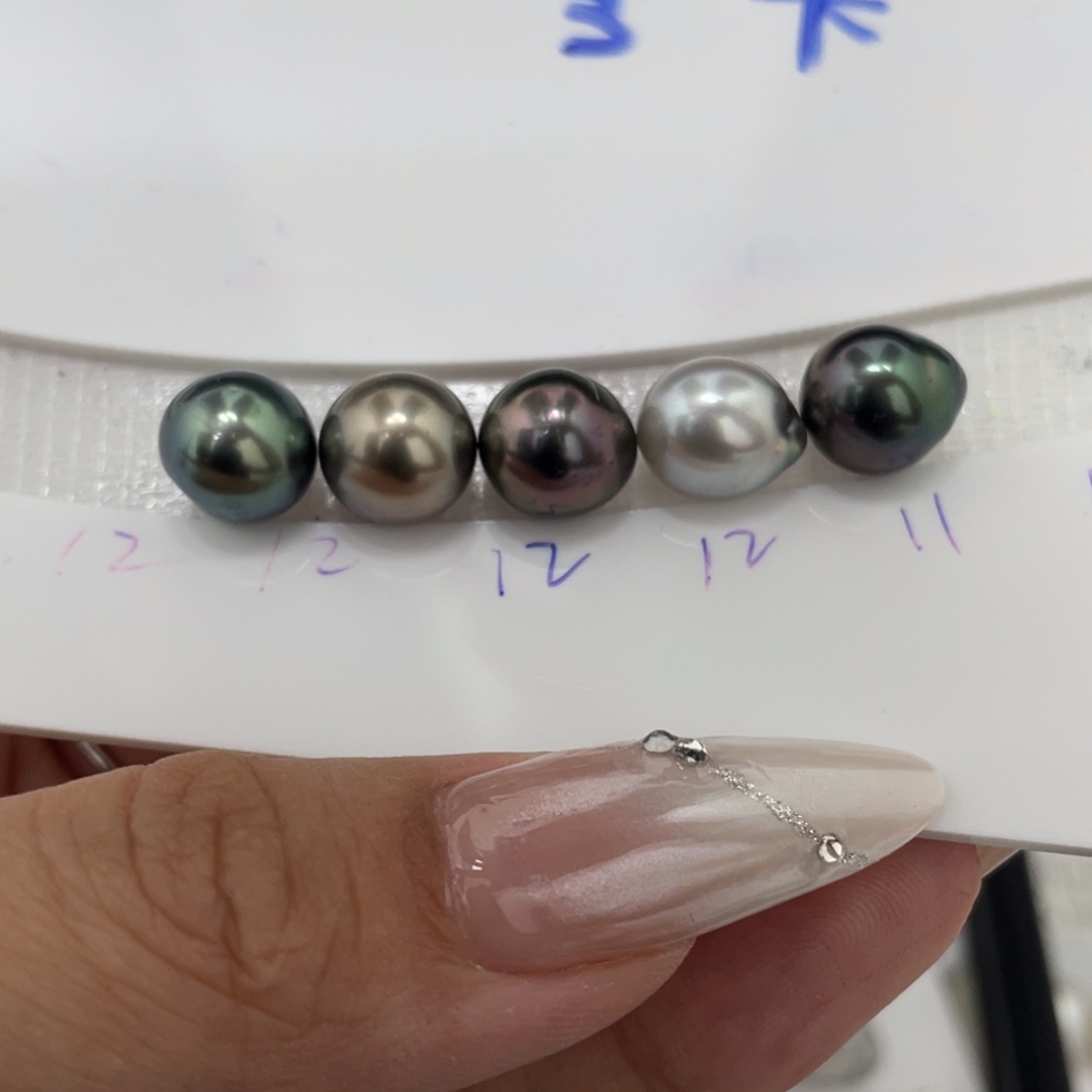 定制海水珍珠裸珠未镶嵌海水大溪地9-10mm