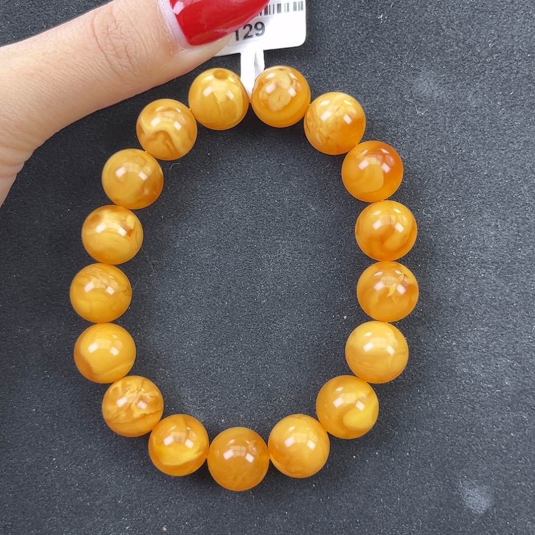琥珀颈饰未镶嵌蜜蜡