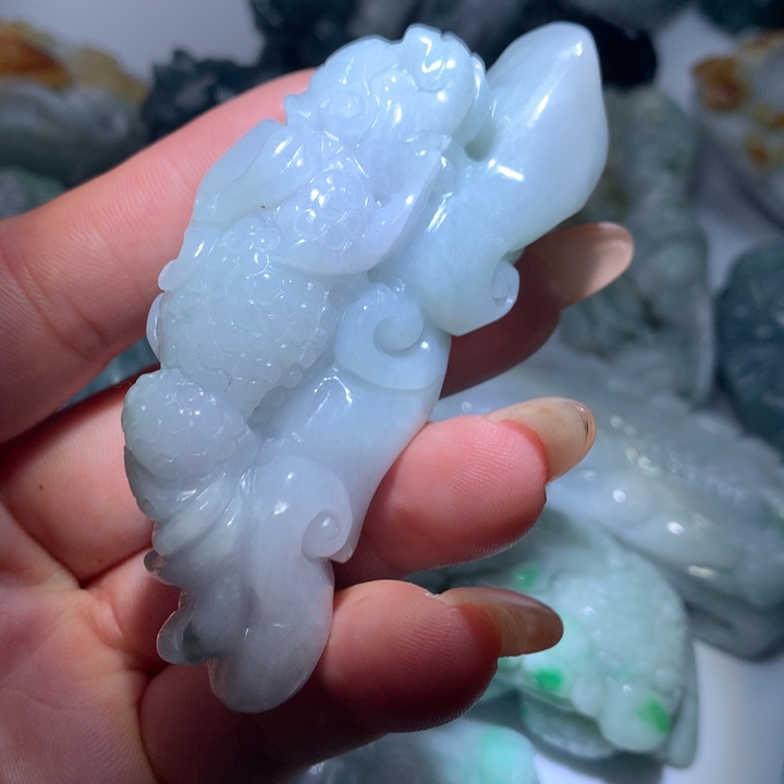 翡翠未镶嵌颈饰保真天然A货翡翠