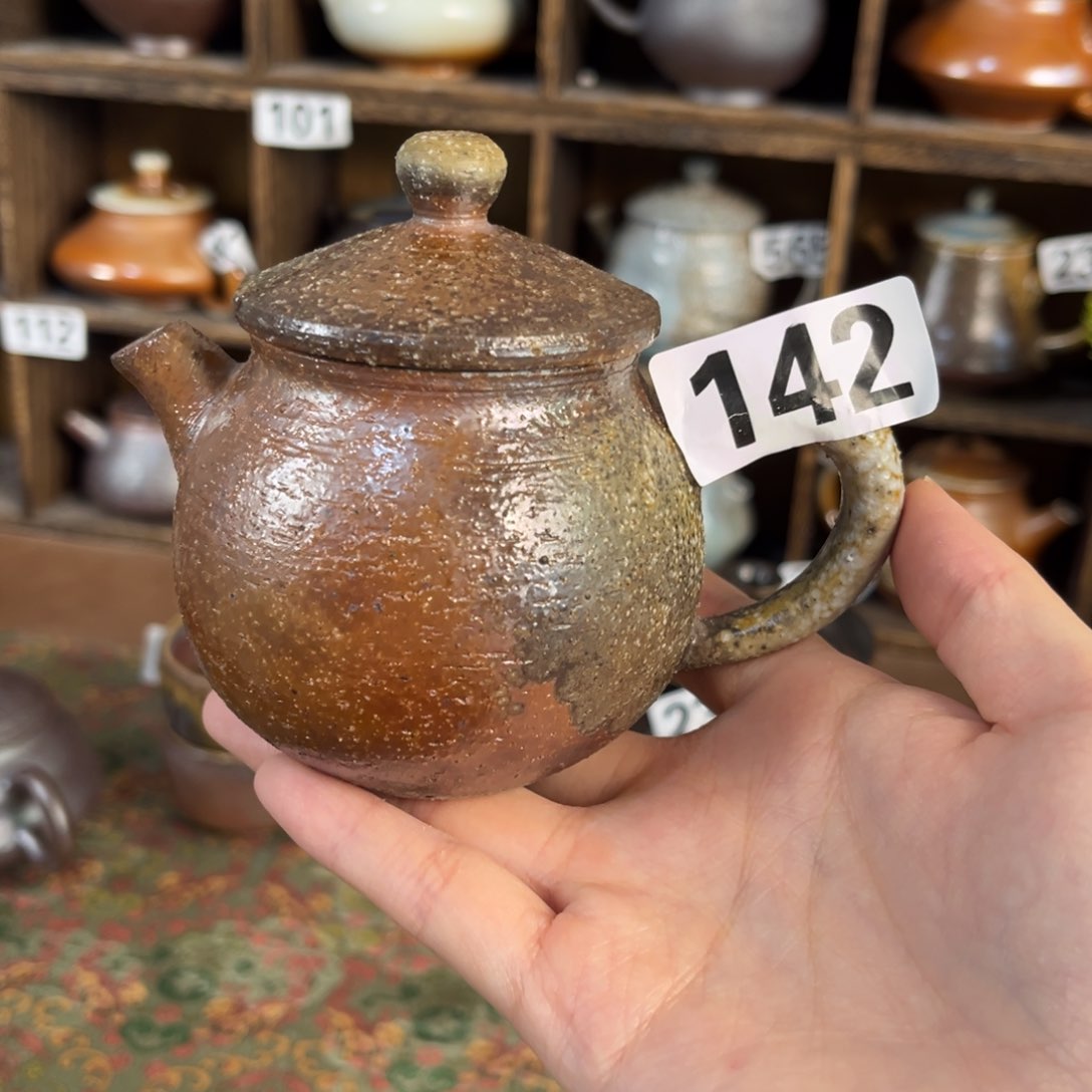 摆件柴烧茶器粗陶壶