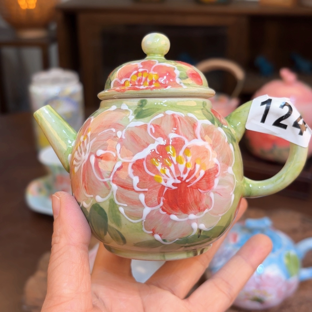 景德镇手绘高温釉下彩陶瓷茶具