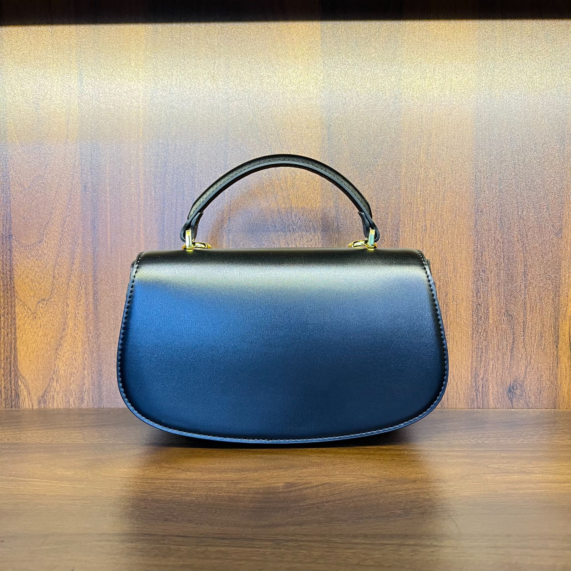 薇薇手工真皮包3028-23-黑色-长23x高13-太阳花迪A206