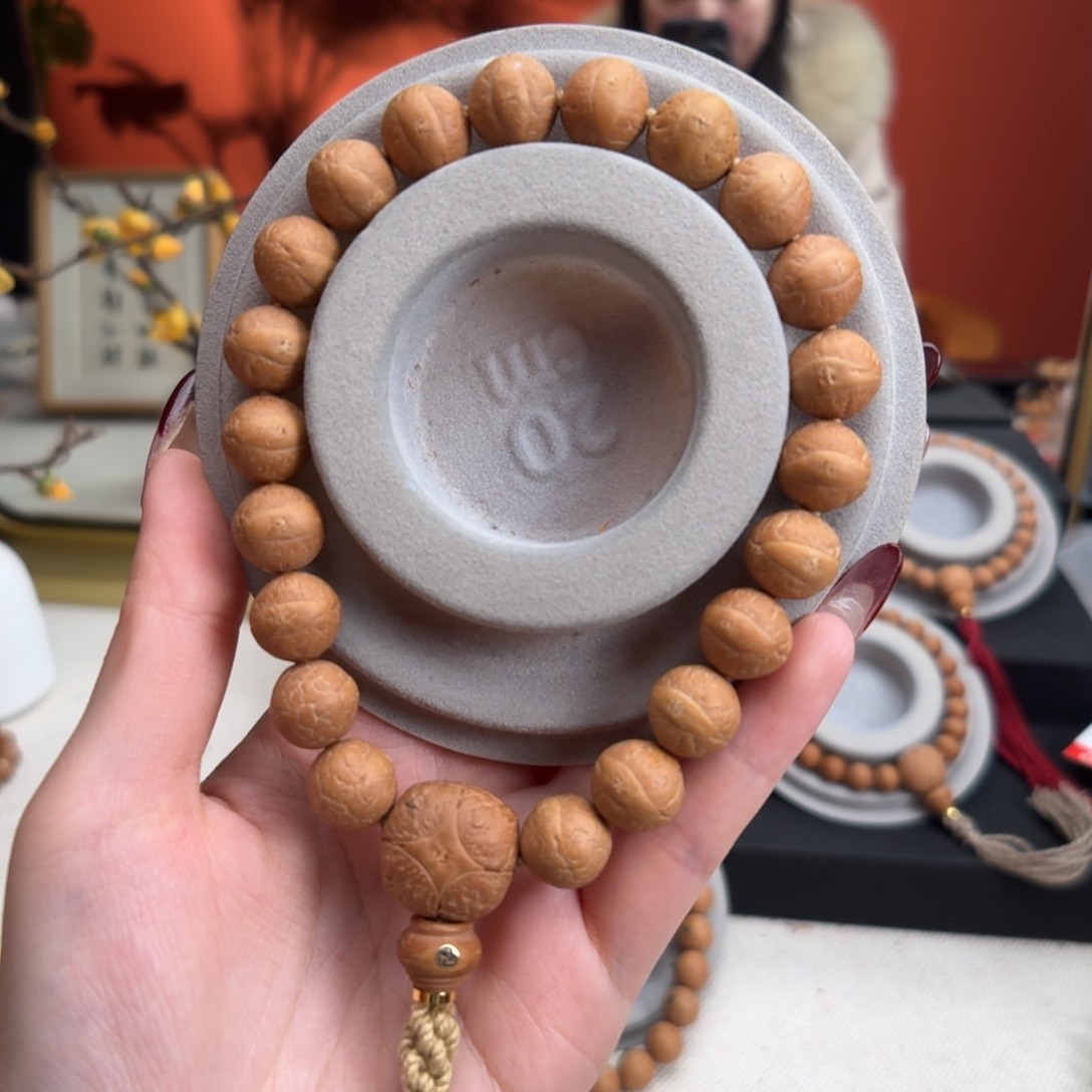 凤眼菩提手串12.5mm铁籽单圈素串头货新籽