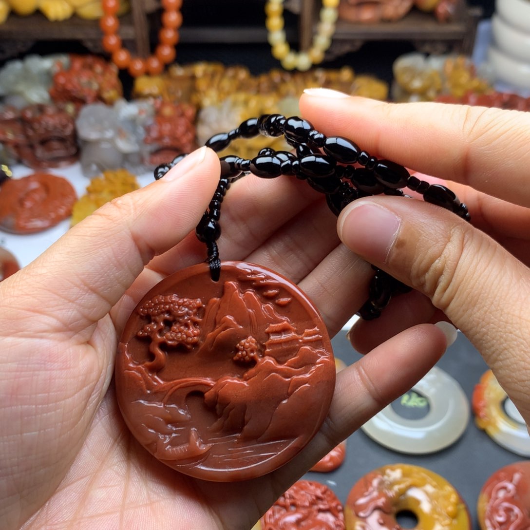 石英质玉（黄龙玉）挂件未镶嵌