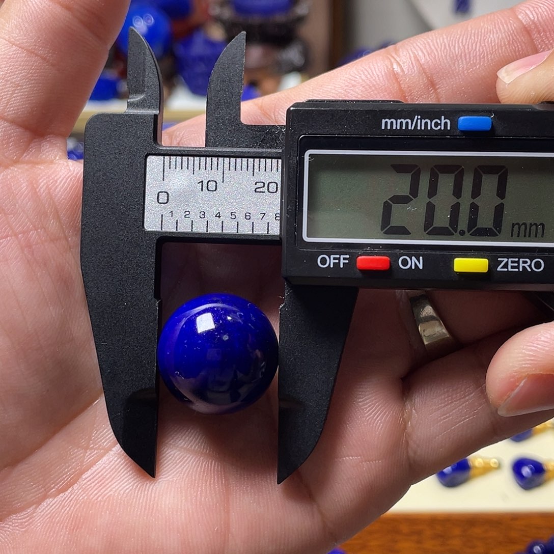 离***£青金石未镶嵌精品帝王紫20mm单珠（无孔）