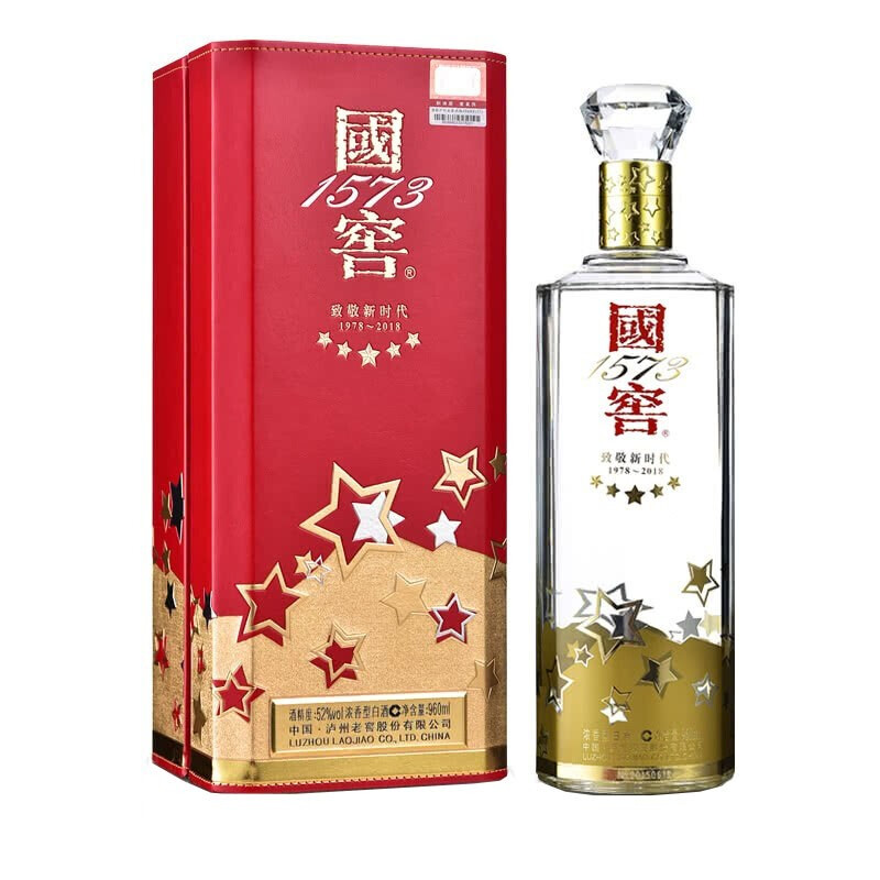 国窖1573【年份随机发】敬新时代52度960ml 浓香型白酒