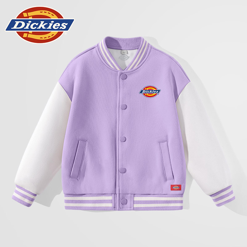 Dickies童装女童外套春秋款儿童休闲夹克上衣小童学院风棒球服春