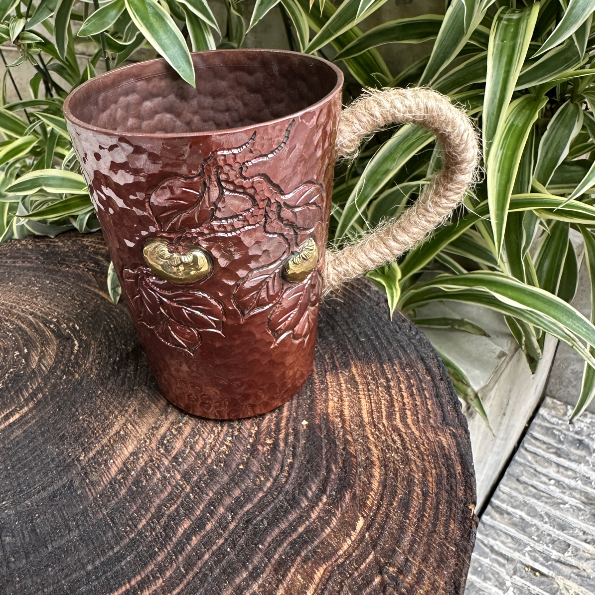 非物质文化遗产纯紫铜手工制作250毫升咖啡杯