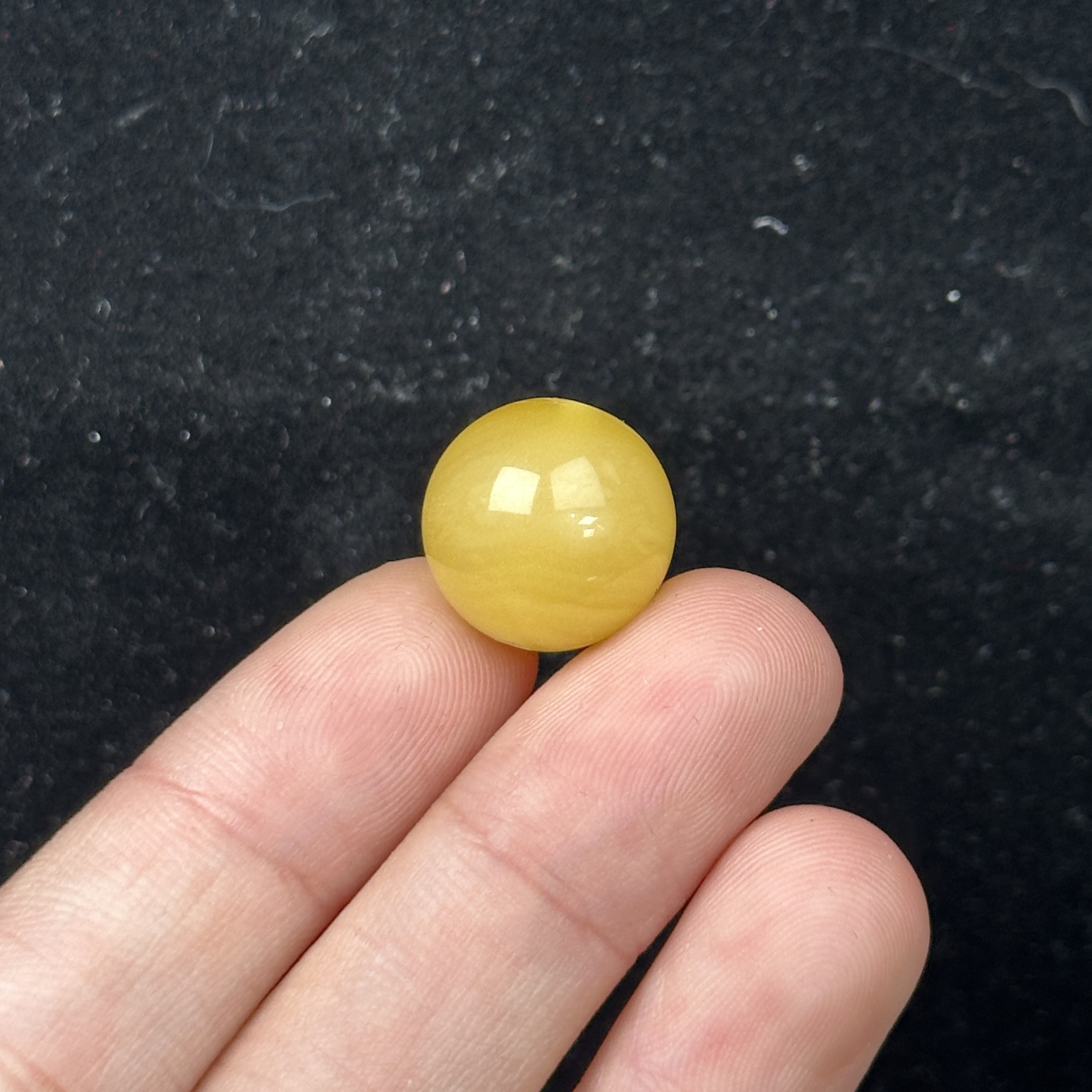 A4148天然原矿蜜蜡 圆珠14.2mm 支持鉴定假一罚十