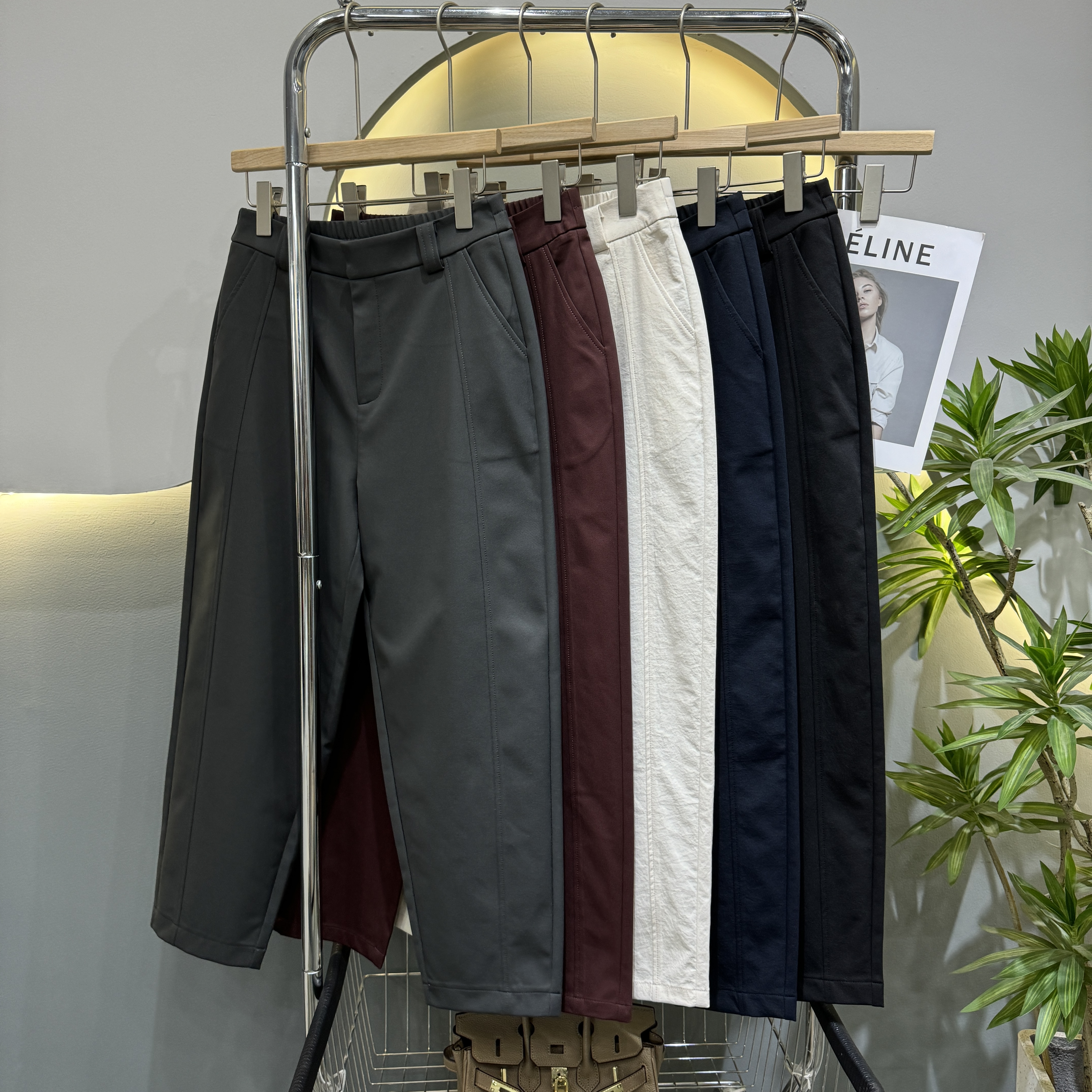 【玲姐定制】秋冬上新抗皱显瘦百搭时尚新钛棉镰刀裤 8899