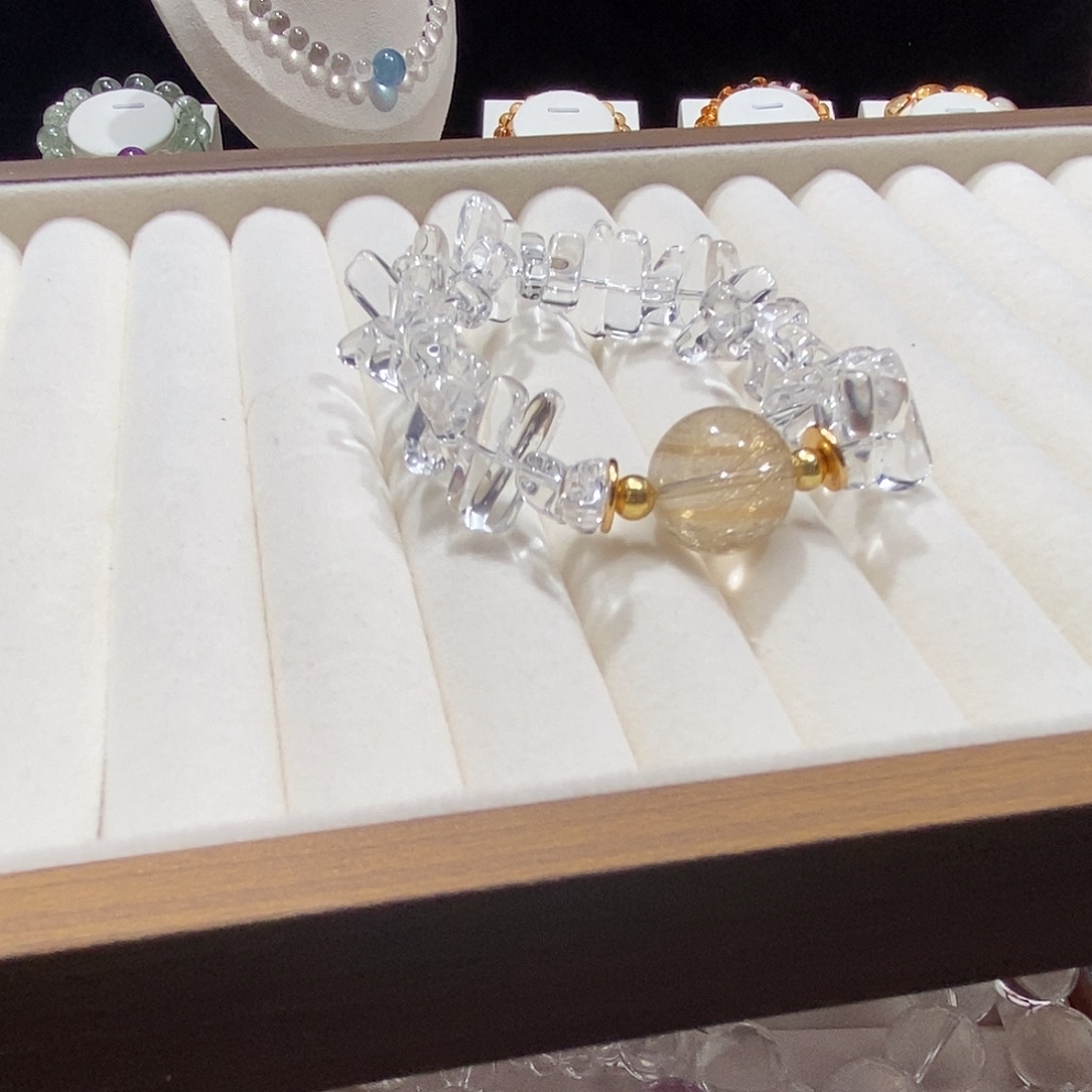 水晶手链银S925镶嵌定制