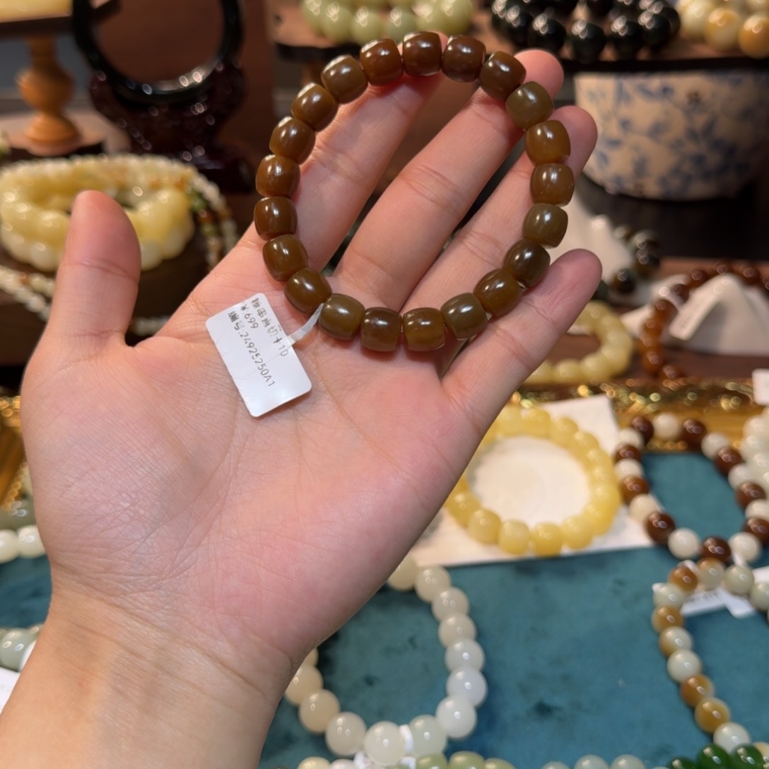 和田玉手串未镶嵌k*