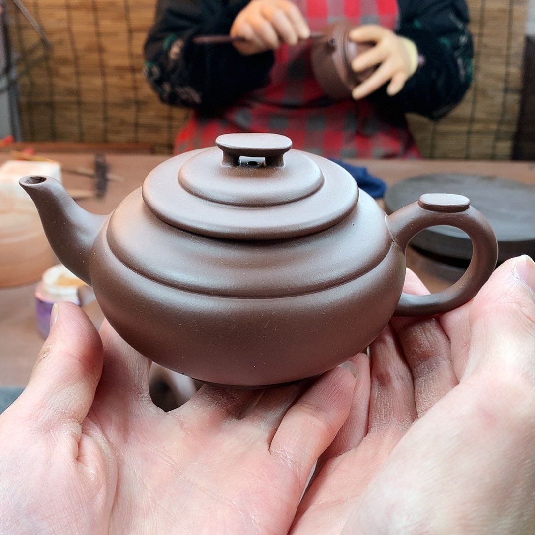 紫砂茶壶上新桥 紫泥 280cc 周宜君