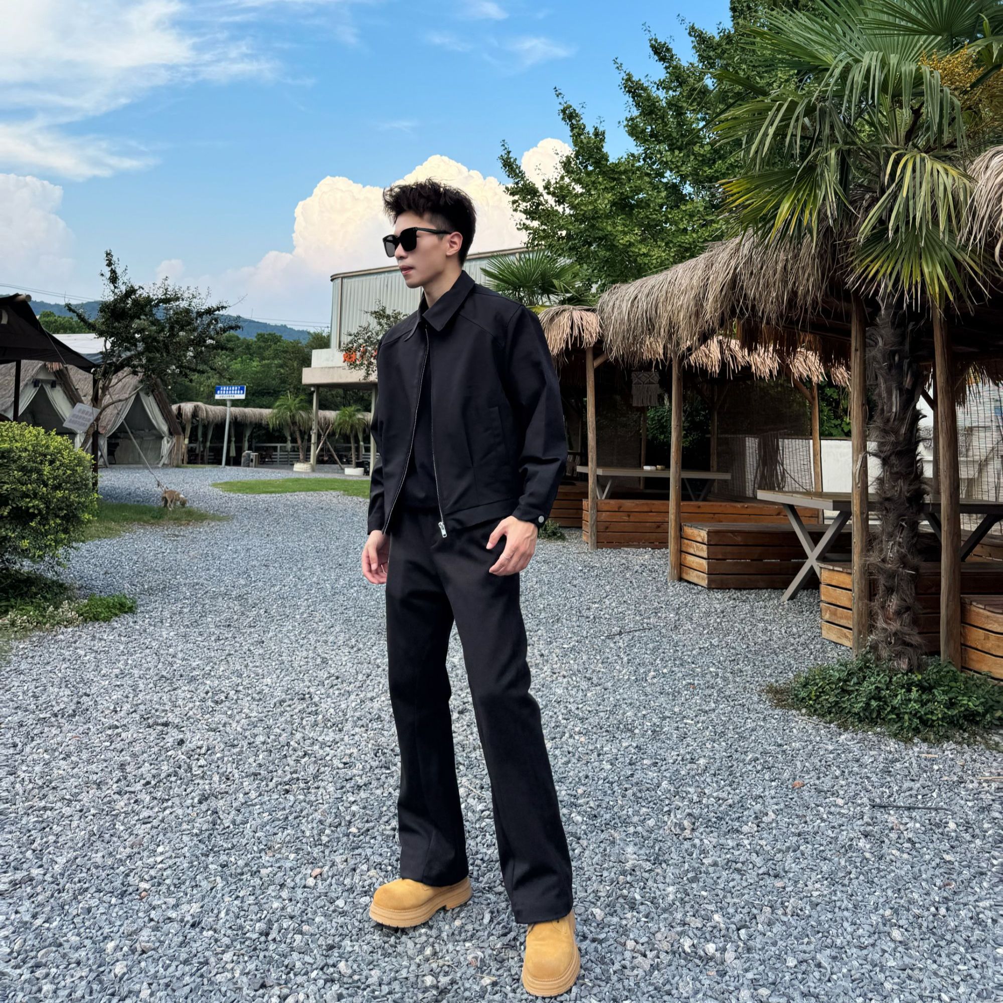 【cleanfit短款西装夹克】外套男潮春秋高级感复古休闲翻领上衣5503