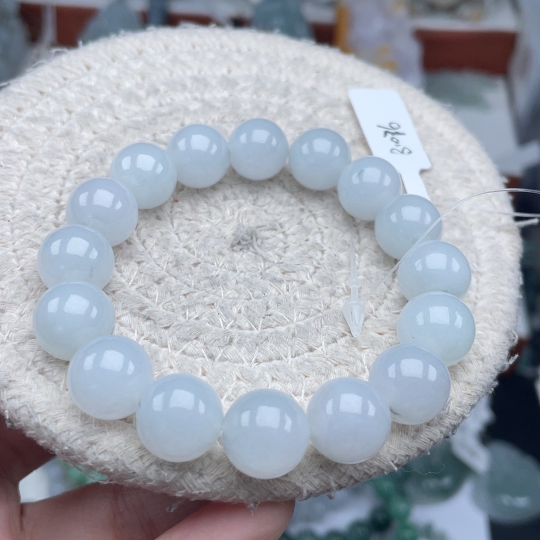 翡翠未镶嵌颈饰天然A货缅甸翡翠12.2mm